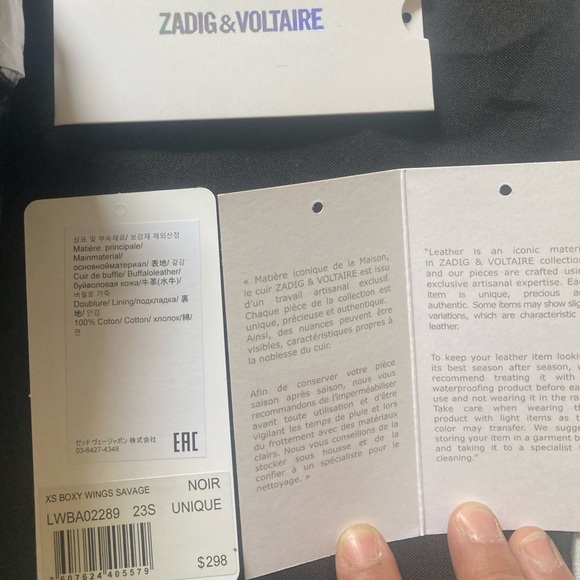 Zadig & Voltaire Black Leather Bag with Dustbag and Tags - Picture 12 of 15